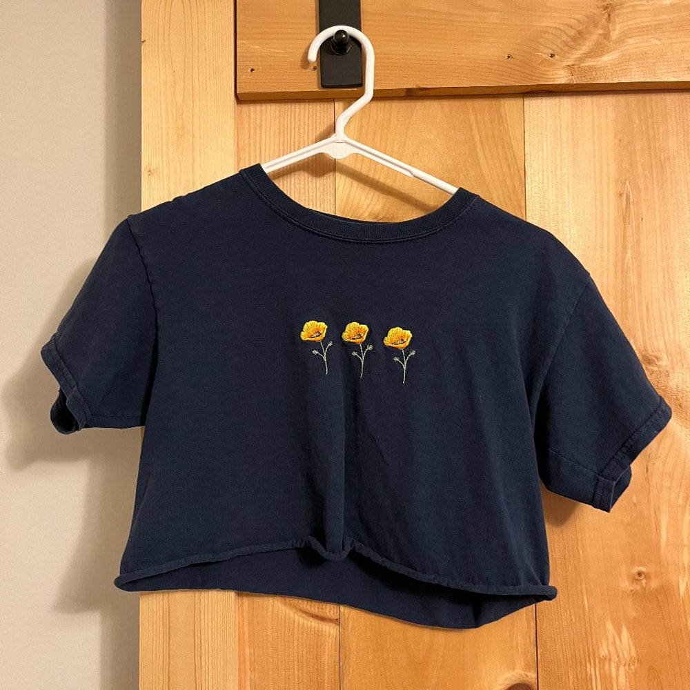 John Galt Cropped Flower Tee